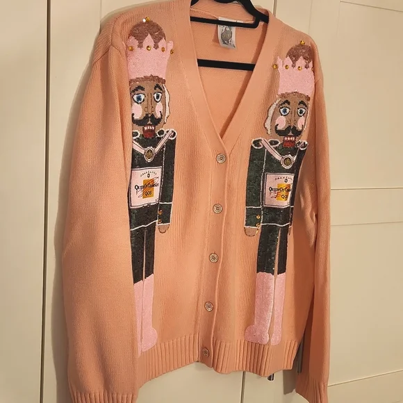 NWOT Queen of sparkles nutcracker Cardigan sweater - Picture 2 of 4